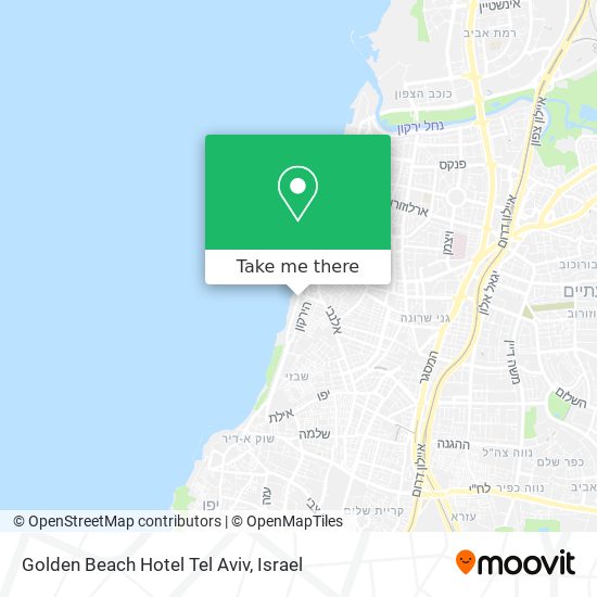 Golden Beach Hotel Tel Aviv map