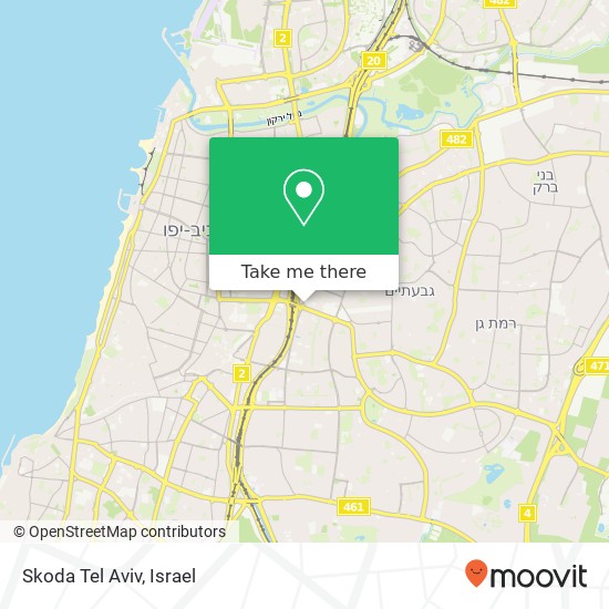 Skoda Tel Aviv map