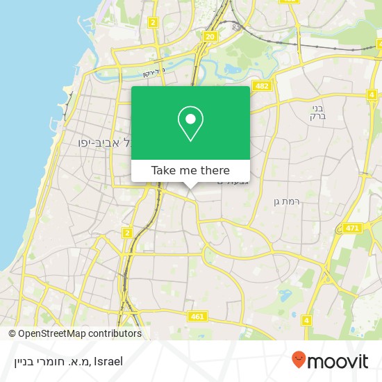 מ.א. חומרי בניין map