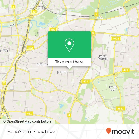 Карта פארק דוד מלמדוביץ׳