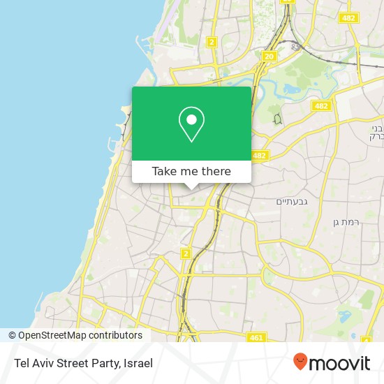 Карта Tel Aviv Street Party