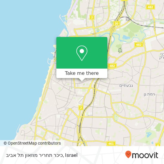 Карта כיכר תחריר מוזאון תל אביב