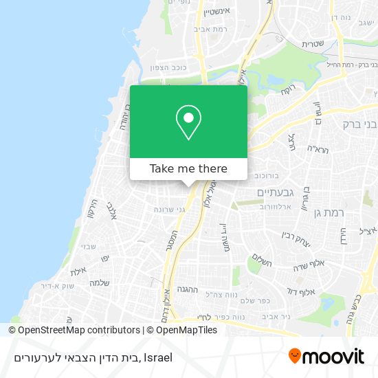 בית הדין הצבאי לערעורים map