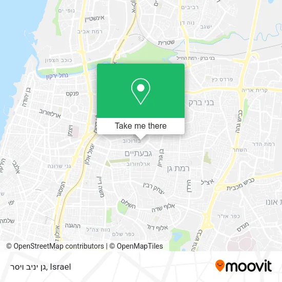 Карта גן יניב ויסר