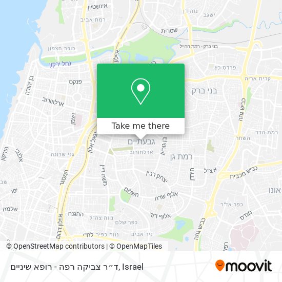 ד״ר צביקה רפה - רופא שיניים map