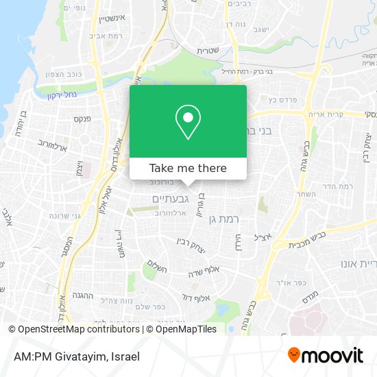 Карта AM:PM Givatayim