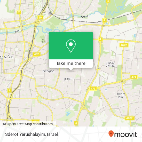 Карта Sderot Yerushalayim