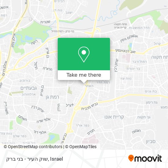 שוק העיר - בני ברק map