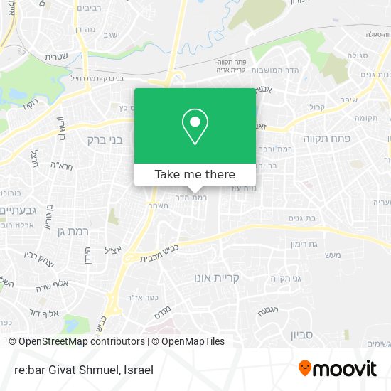re:bar Givat Shmuel map