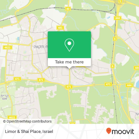 Limor & Shai Place map