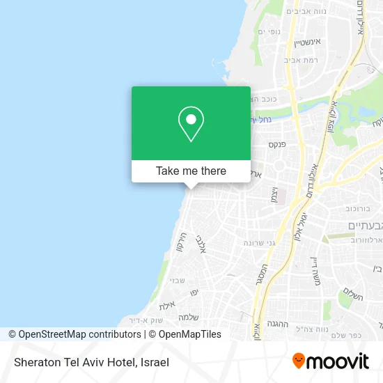 Карта Sheraton Tel Aviv Hotel