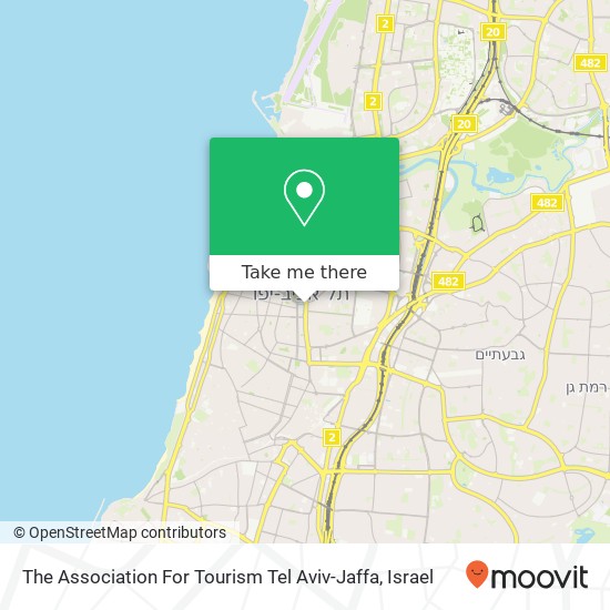 The Association For Tourism Tel Aviv-Jaffa map