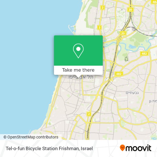 Tel-o-fun Bicycle Station Frishman map