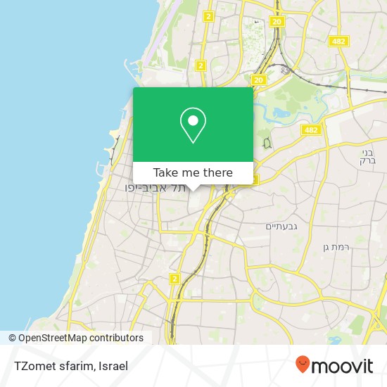 TZomet sfarim map