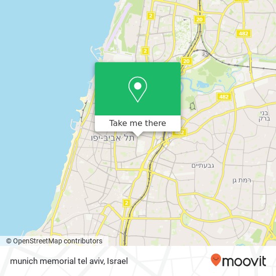 munich memorial tel aviv map