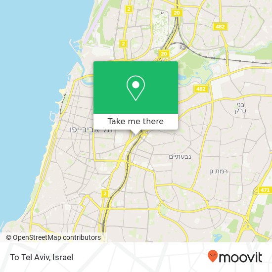 To Tel Aviv map