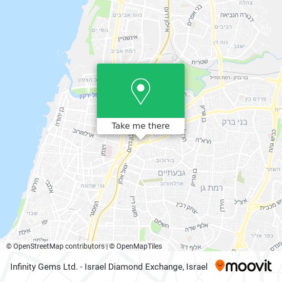 Карта Infinity Gems Ltd. - Israel Diamond Exchange