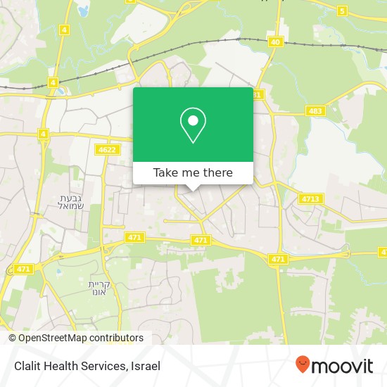 Clalit Health Services map