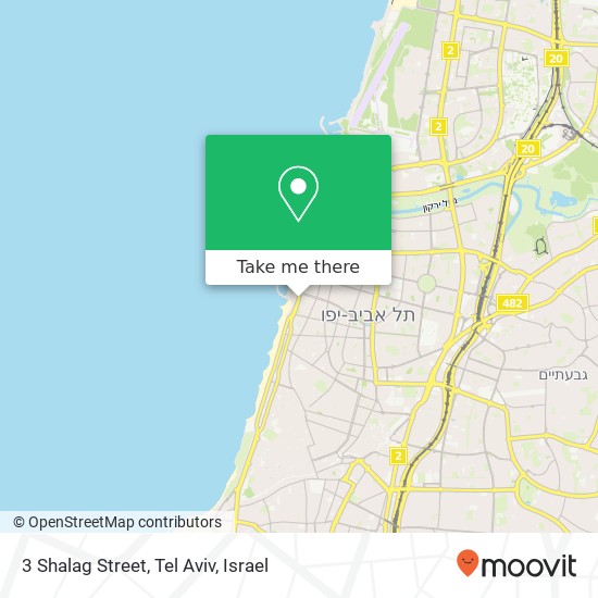 Карта 3 Shalag Street, Tel Aviv