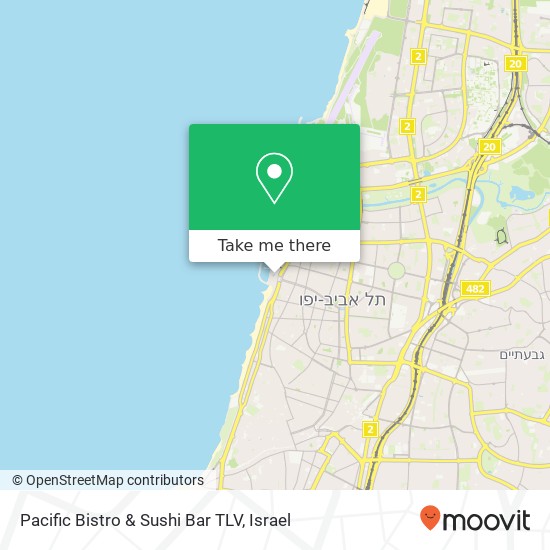 Pacific Bistro & Sushi Bar TLV map
