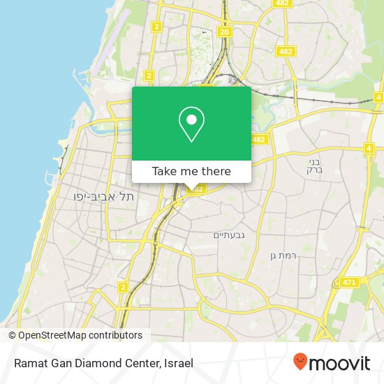 Ramat Gan Diamond Center map