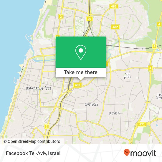 Карта Facebook Tel-Aviv