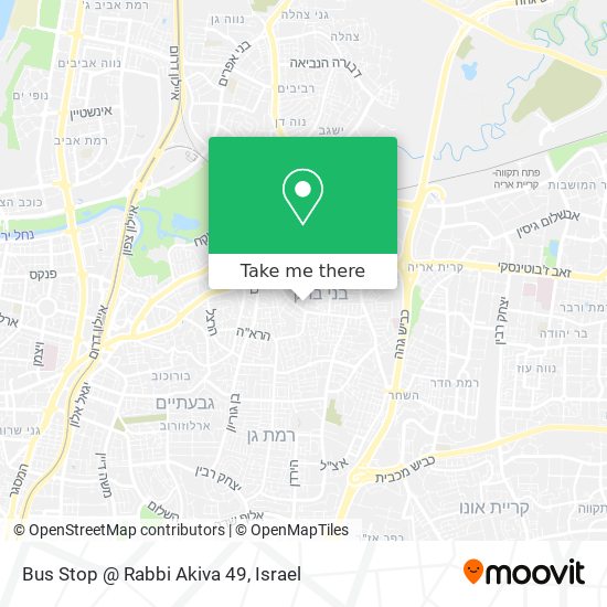 Bus Stop @ Rabbi Akiva 49 map