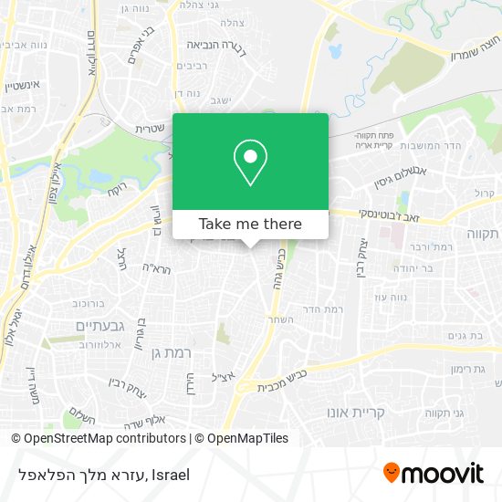 עזרא מלך הפלאפל map