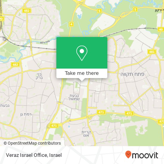 Карта Veraz Israel Office