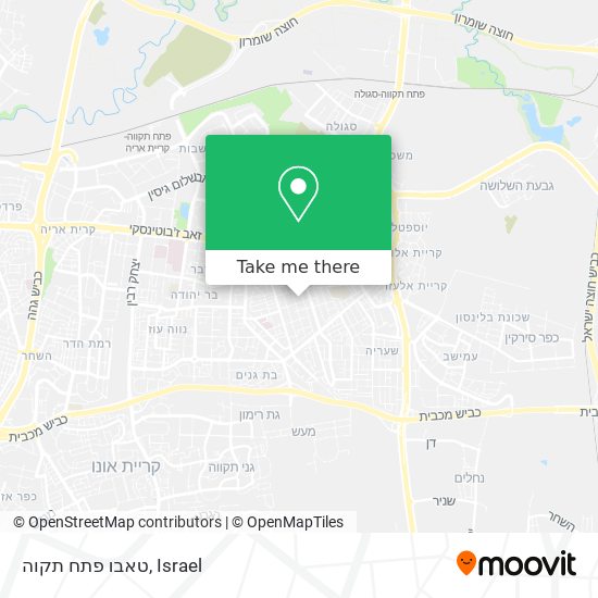 טאבו פתח תקוה map