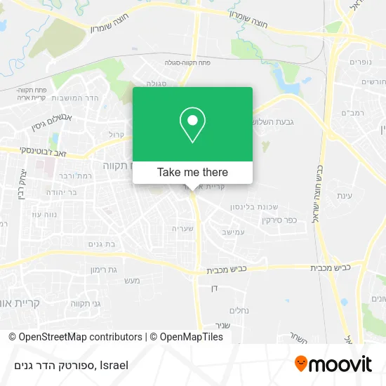 Карта ספורטק הדר גנים