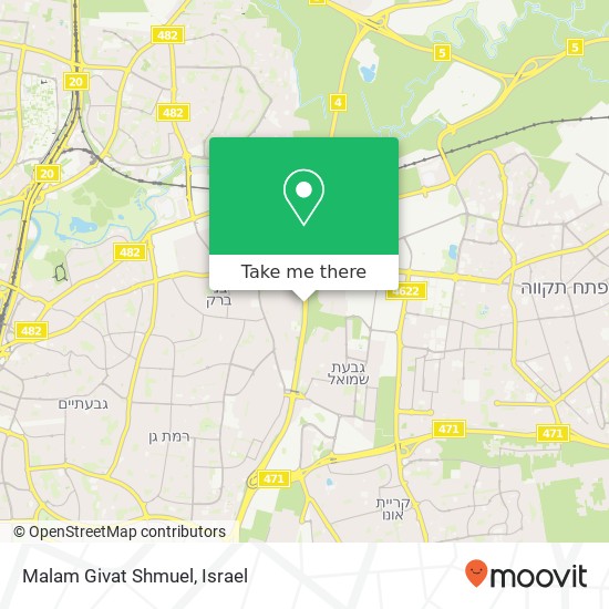 Карта Malam Givat Shmuel