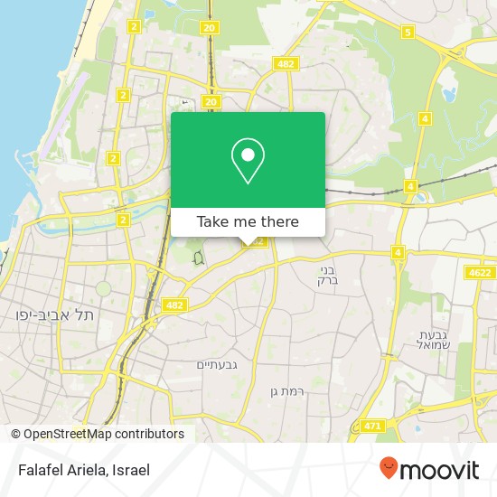 Falafel Ariela map
