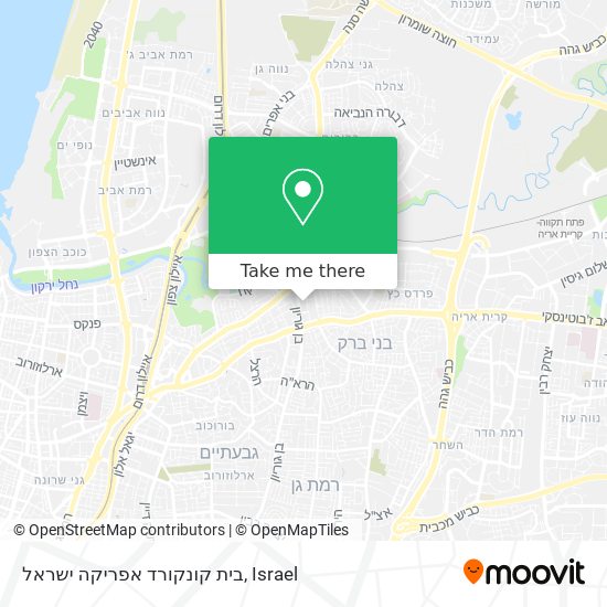Карта בית קונקורד אפריקה ישראל