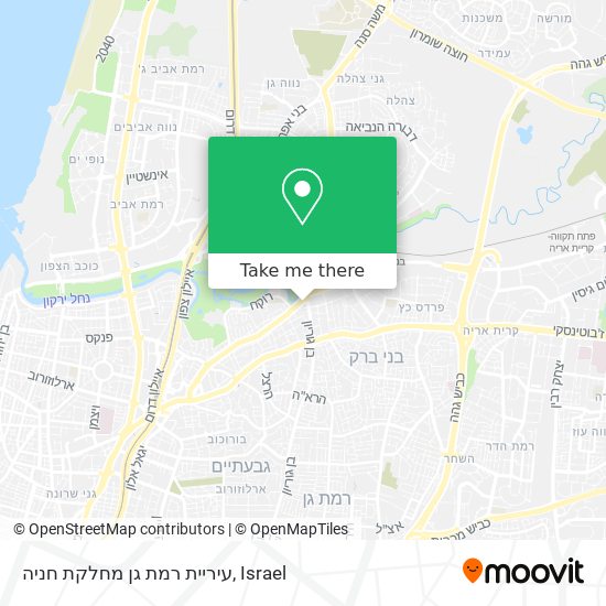 Карта עיריית רמת גן מחלקת חניה