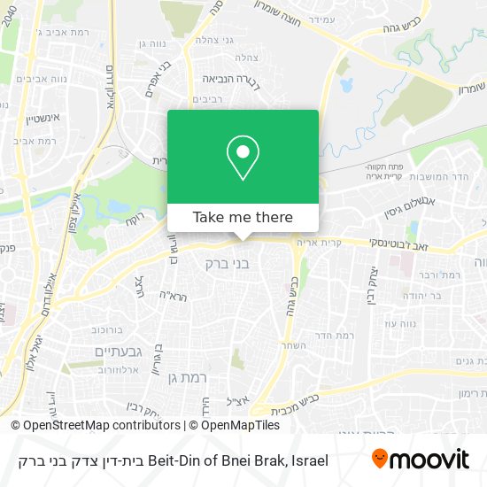 Карта בית-דין צדק בני ברק Beit-Din of Bnei Brak