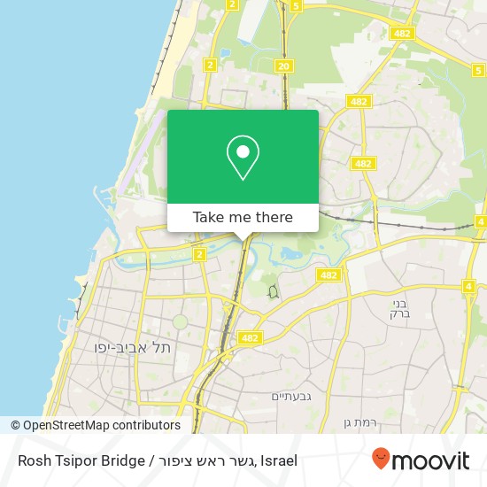 Карта Rosh Tsipor Bridge / גשר ראש ציפור