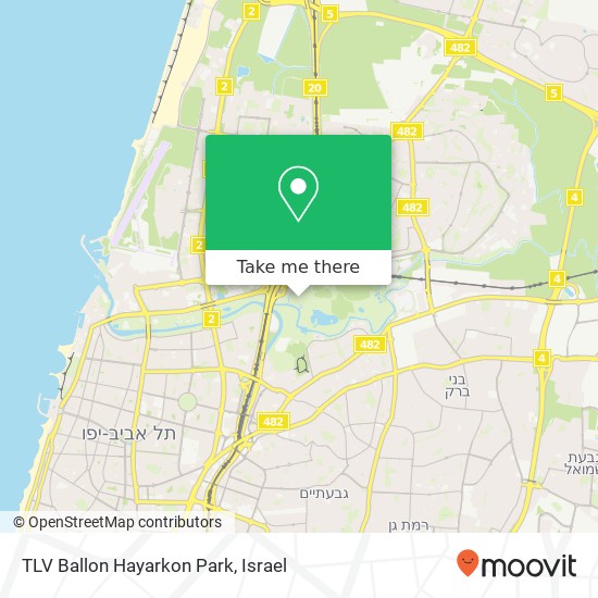 TLV Ballon Hayarkon Park map