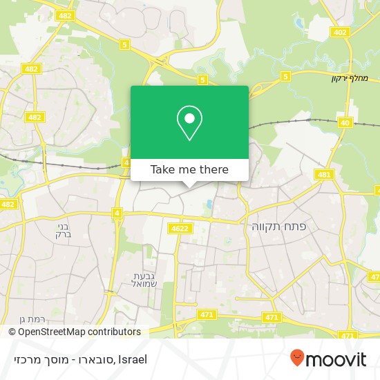 סובארו - מוסך מרכזי map