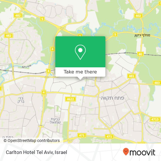 Carlton Hotel Tel Aviv map