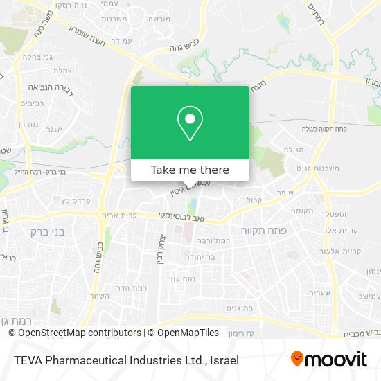 Карта TEVA Pharmaceutical Industries Ltd.