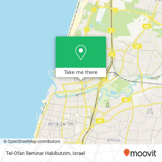 Карта Tel-Ofan Seminar Hakibutzim