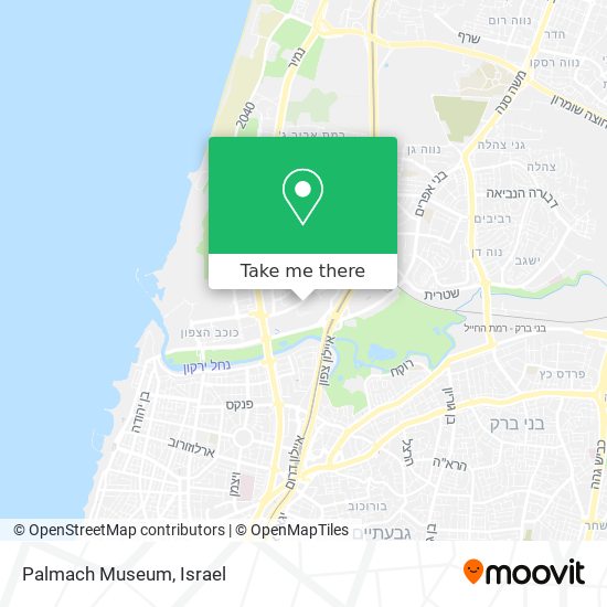 Palmach Museum map