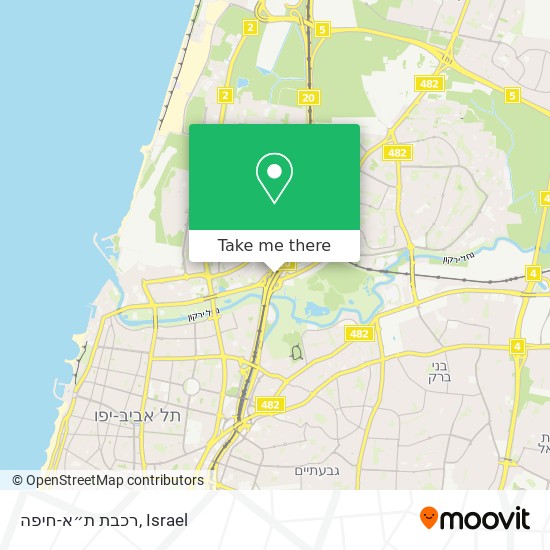 רכבת ת״א-חיפה map