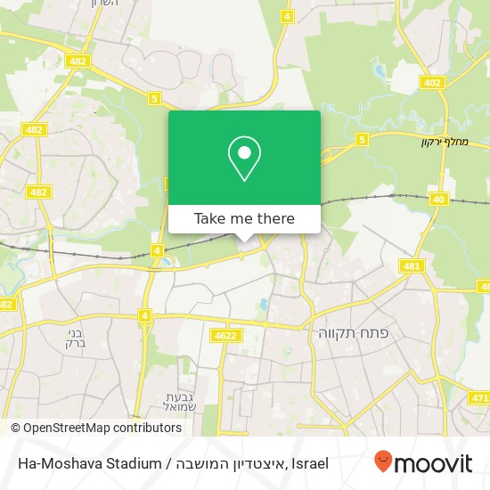Карта Ha-Moshava Stadium / איצטדיון המושבה