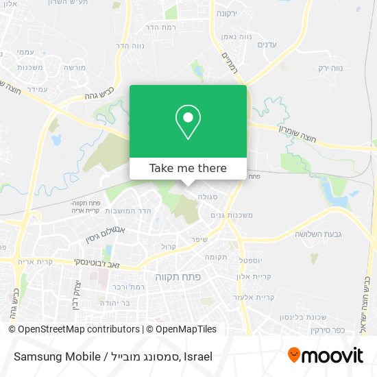 Карта Samsung Mobile / סמסונג מובייל