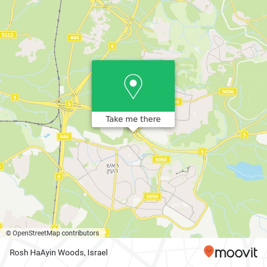 Rosh HaAyin Woods map