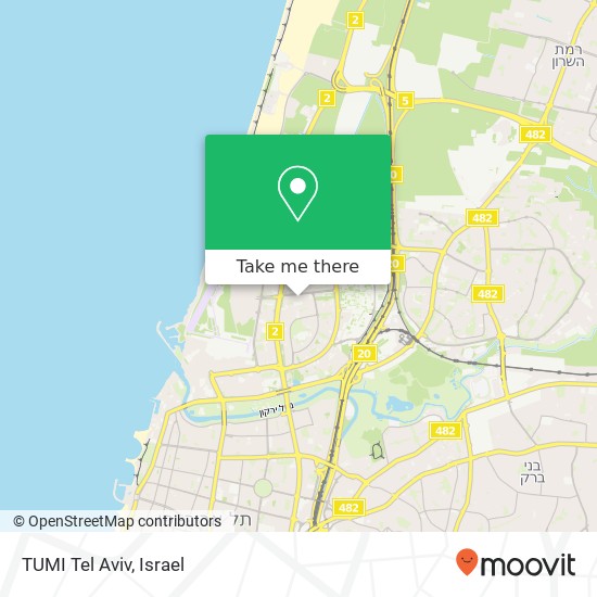 TUMI Tel Aviv map