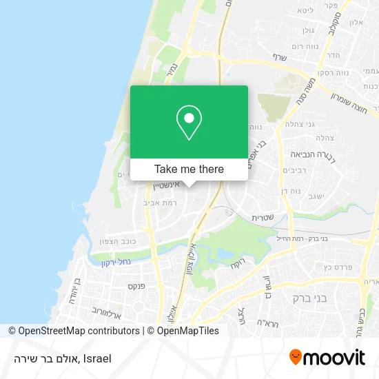 Карта אולם בר שירה