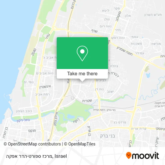 Карта מרכז ספורט-הדר אפקה